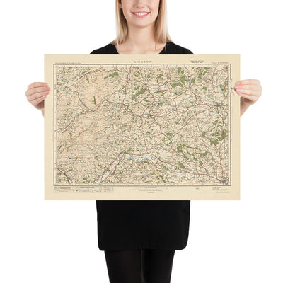 Old Ordnance Survey Map, Blatt 80 – Kington, 1925: Leominster, Hereford, Presteigne, Hay-on-Wye, New Radnor