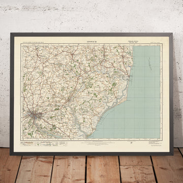 Old Ordnance Survey Map, Sheet 87 - Ipswich, 1925: Saxmundham, Aldeburgh, Leiston, Woodbridge, Suffolk Coast & Heaths AONB