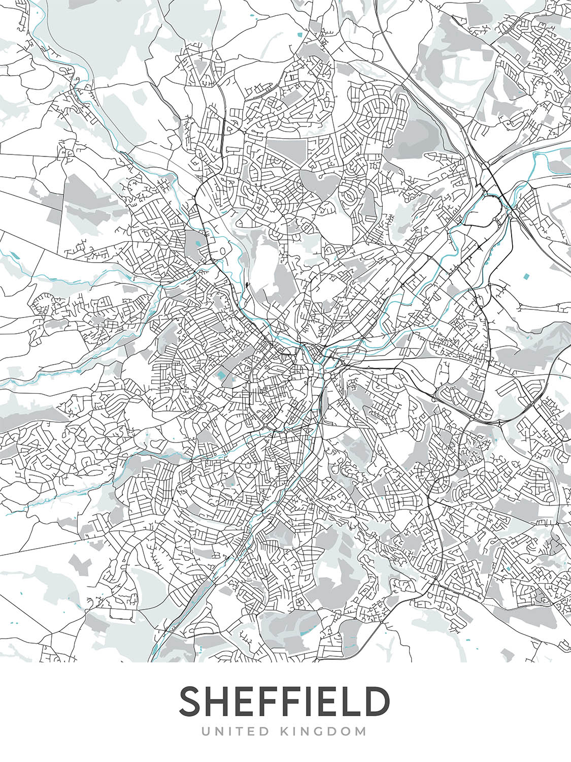 Sheffield Disability Map.pdf Modern City Map of Sheffield, UK: City Centre, Sheffield Cathedral, We ...