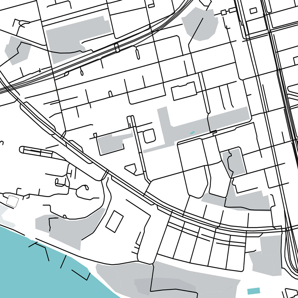 Modern City Map of Södermalm, Sweden: City Hall, Globe Arena, ABBA Museum, Djurgården, Skansen