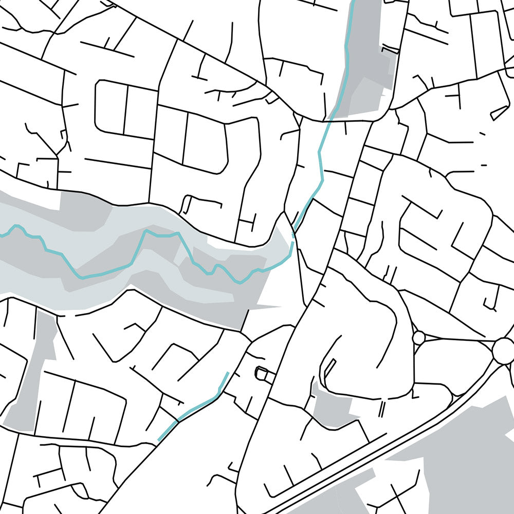 Modern City Map of Swords, Ireland: Swords Castle, Malahide Castle, Donabate Beach, Portrane Beach, Rush Beach