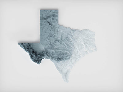 Texas Topographische 3D-Reliefkarte 