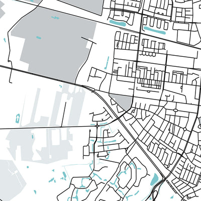 Moderner Stadtplan von Tilburg, Niederlande: Universität Tilburg, De Pont Museum, Natuurmuseum Brabant, TextielMuseum, Paleis-Raadhuis