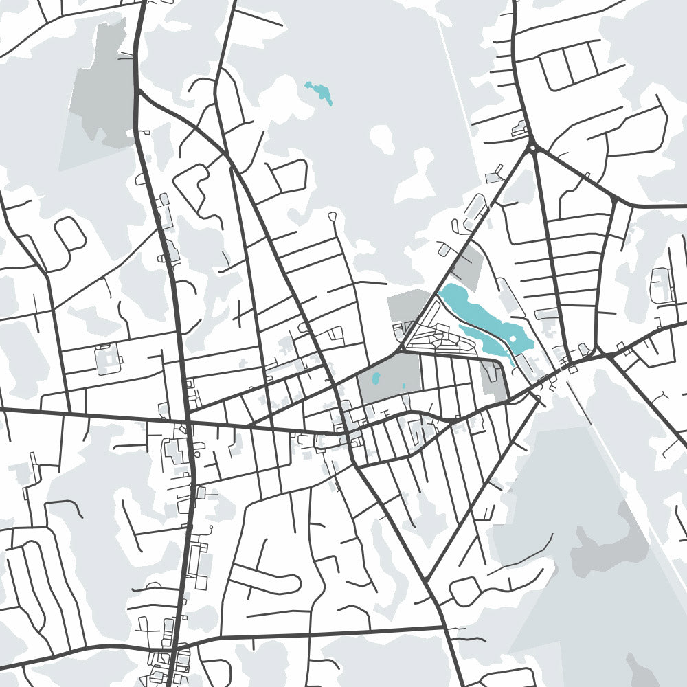 Mapa moderno de la ciudad de Whitman, MA: Ayuntamiento de Whitman, escuela secundaria regional Whitman-Hanson, ruta 18, ruta 27, ruta 106