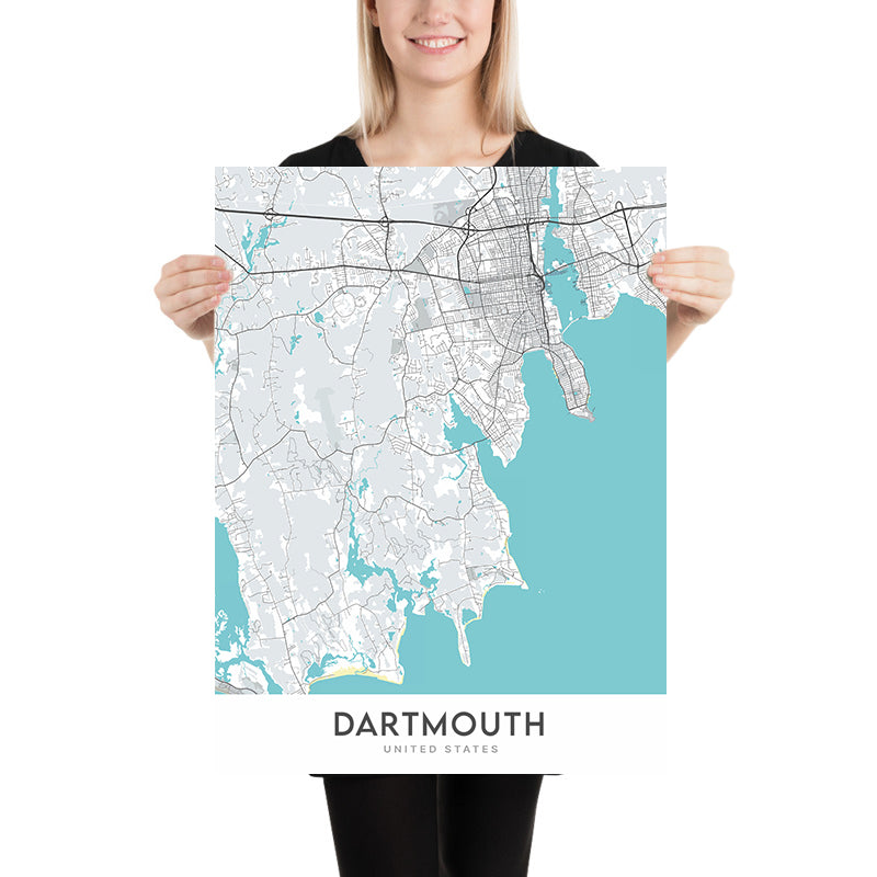 Modern City Map Of Dartmouth MA Dartmouth Mall UMass Dartmouth MA modern-city-map-of-dartmouth-ma-dartmouth-mall-umass-dartmouth-ma