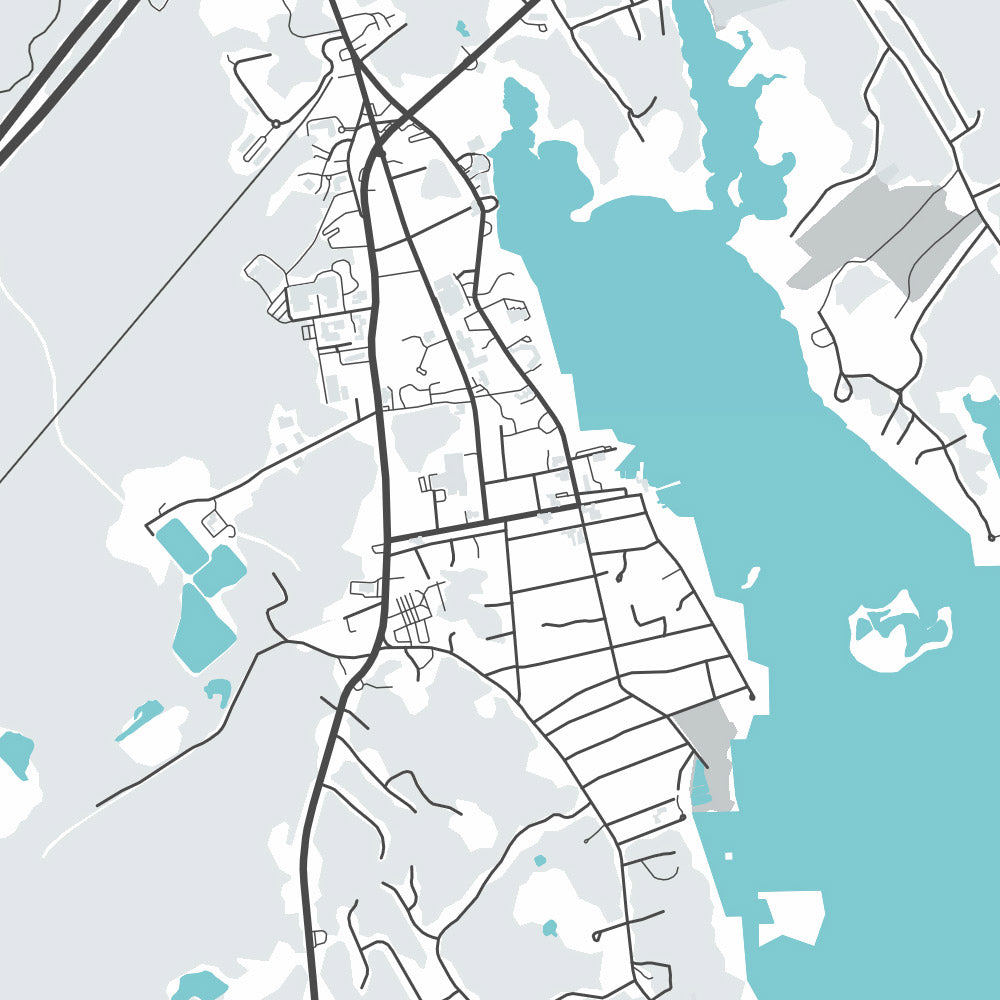 Modern City Map of Marion, MA: Marion Village, Sippican, Point Independence, Route 6, Route 105