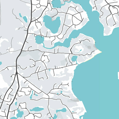 Modern City Map of Orleans, MA: Nauset Beach, Skaket Beach, Rock Harbor, Pleasant Bay, Cape Cod National Seashore