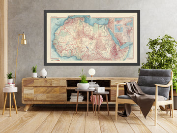Old Map of North & West Africa, 1967: Morocco, Egypt, Sudan, Sahara, Senegal, Nigeria