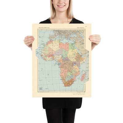 Carte du vieux monde : carte politique de l'Afrique par le service topographique de l'armée polonaise, 1967 : un aperçu du climat géopolitique, un style artistique détaillé et une projection cartographique précise