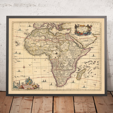 Alte Karte von Afrika: &