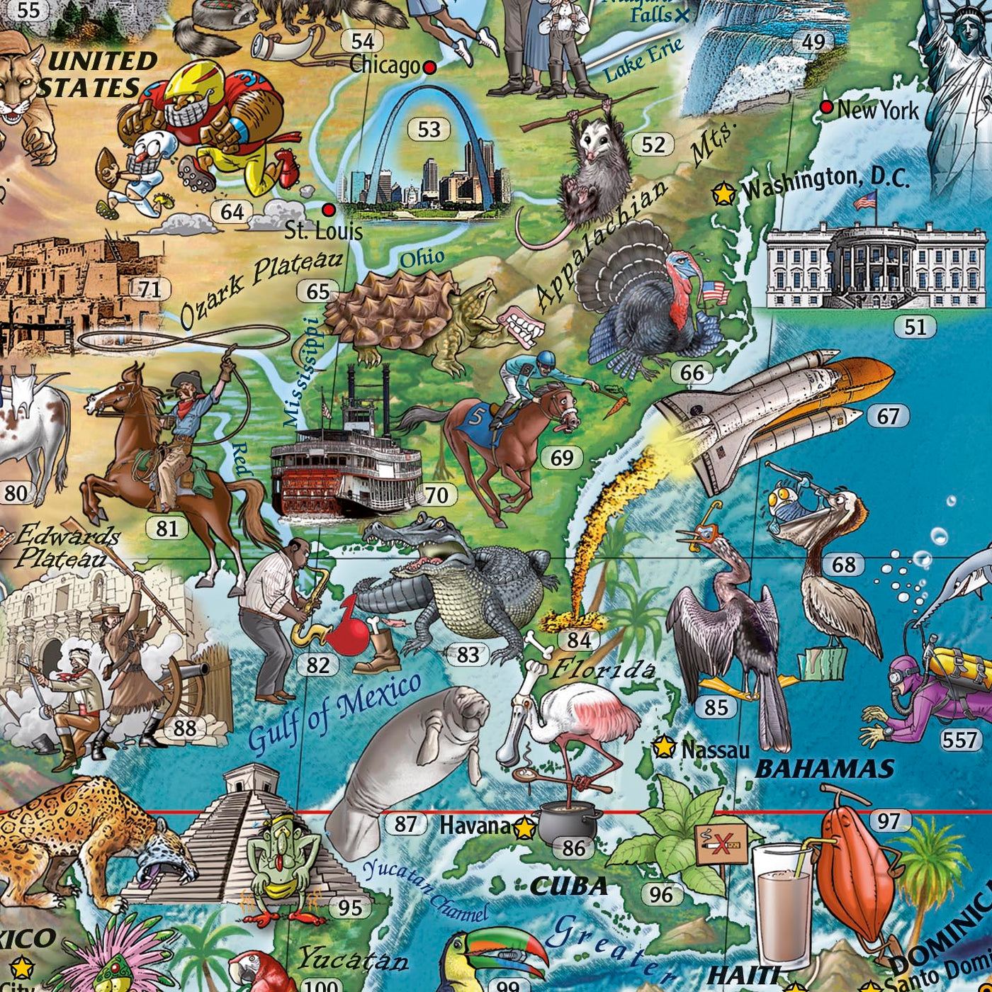 Carte du monde illustrée de la vieille carte du monde par Ray&Co, 2024 : 650 illustrations, thématique, éducative