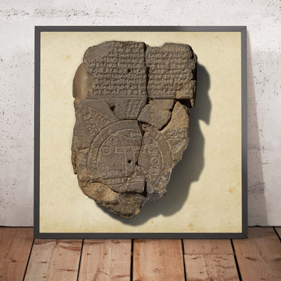 Babylonian World Map, 6th Century BCE: World's Oldest Clay Tablet Map, Akkadian Cuneiform