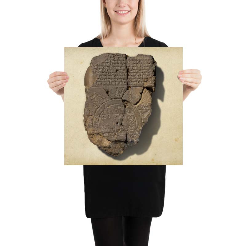 Babylonian World Map, 6th Century BCE: World's Oldest Clay Tablet Map, Akkadian Cuneiform