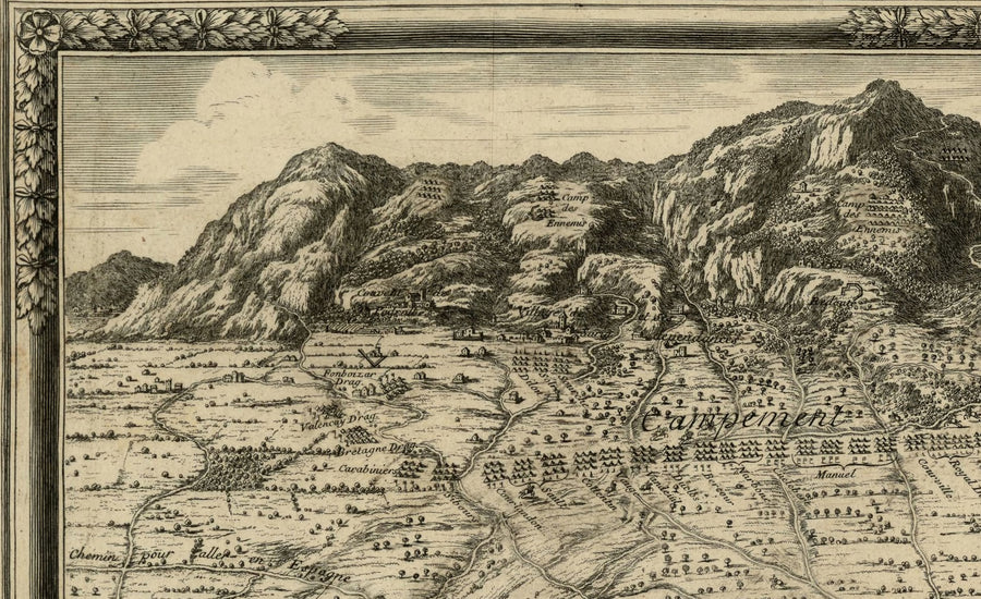 Französische Belagerung von Barcelona durch Beaulieu, 1697: Montjuïc, Marinekräfte, Französische Lager 