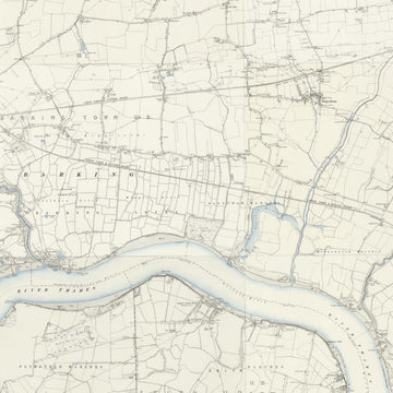 Una vecchia mappa Ordnance Survey di Barking & Dagenham