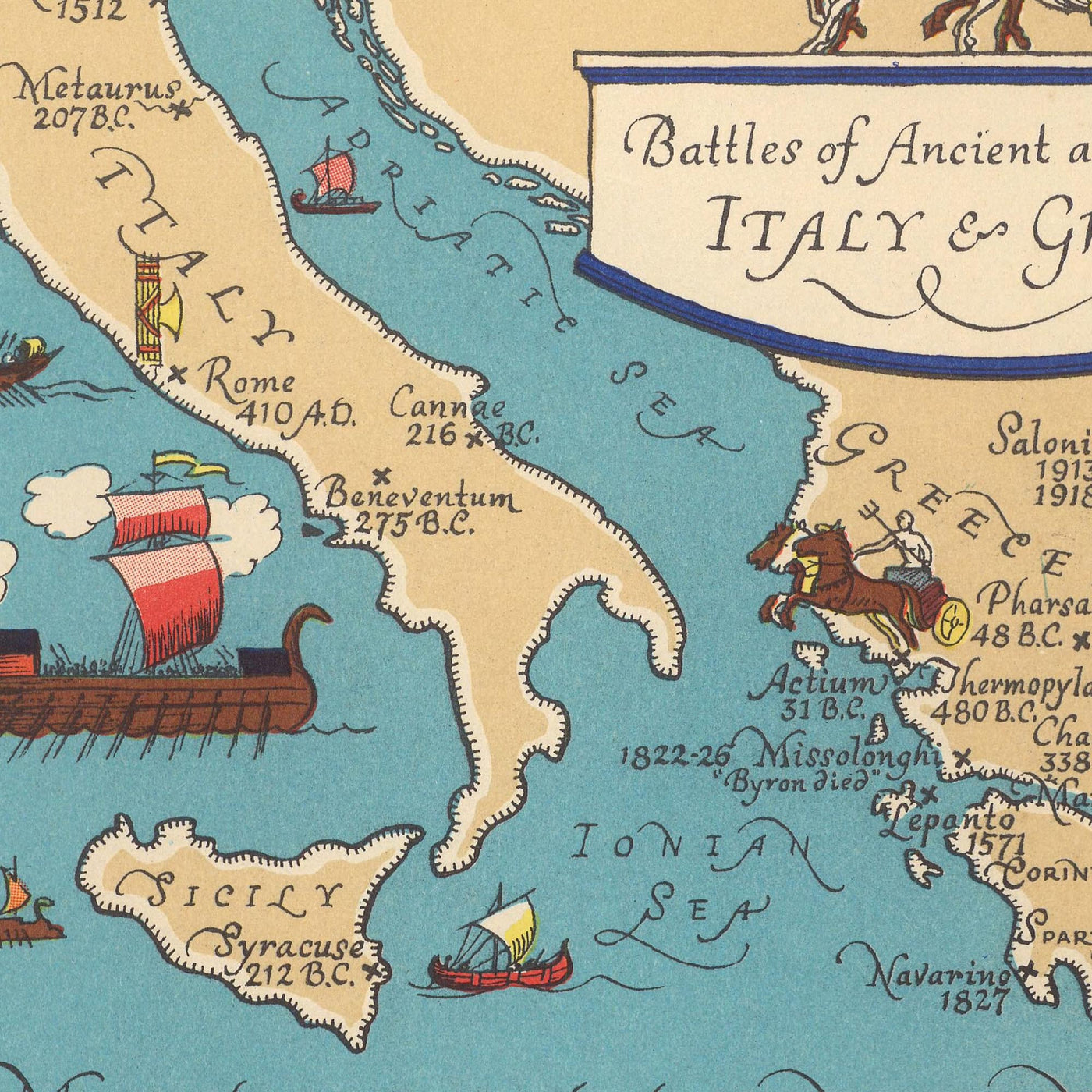 Mapa de historia e historia de las batallas del Viejo Mundo por Kathleen Voute en 1940: troyanos, Napoleón, la Armada española, Alejandro Magno, el Imperio Romano