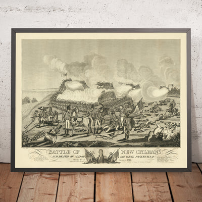 Battle of New Orleans and Death of Major General Packenham by William Edward West, 1817