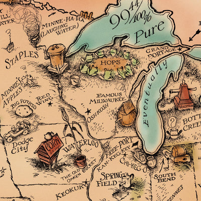 This is a detailed view of the colorized map