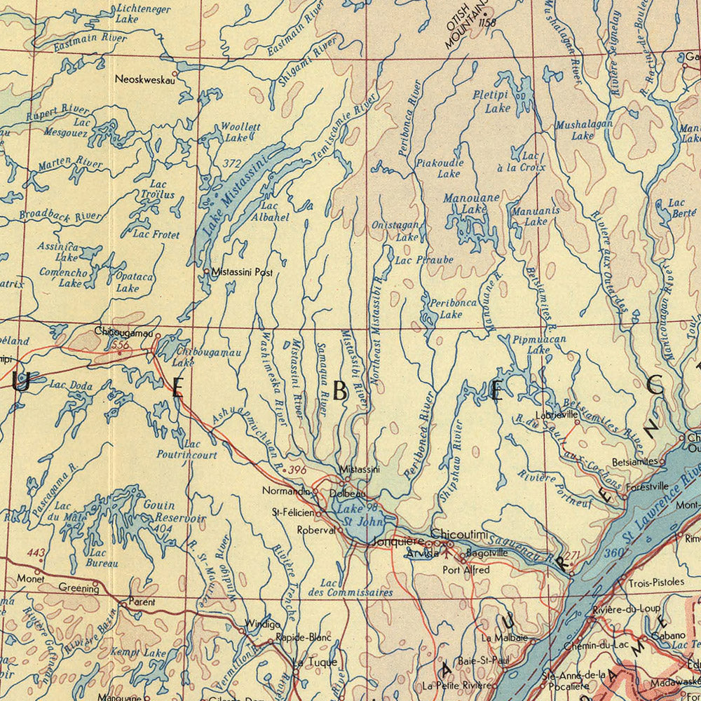 Quebce Labrador Map Old Map of Canada, 1967: Ontario, Quebec, Newfoundland, Labrador, Nova ...