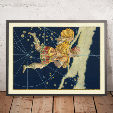 Alter Sternenkarte des Kepheus von Johann Bayer, 1603 - Himmlische Sternbildkarte 