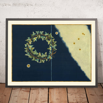 Alter Sternenkarte von Corona Meridionalis von Johann Bayer, 1603 - Himmlische Sternbildkarte 