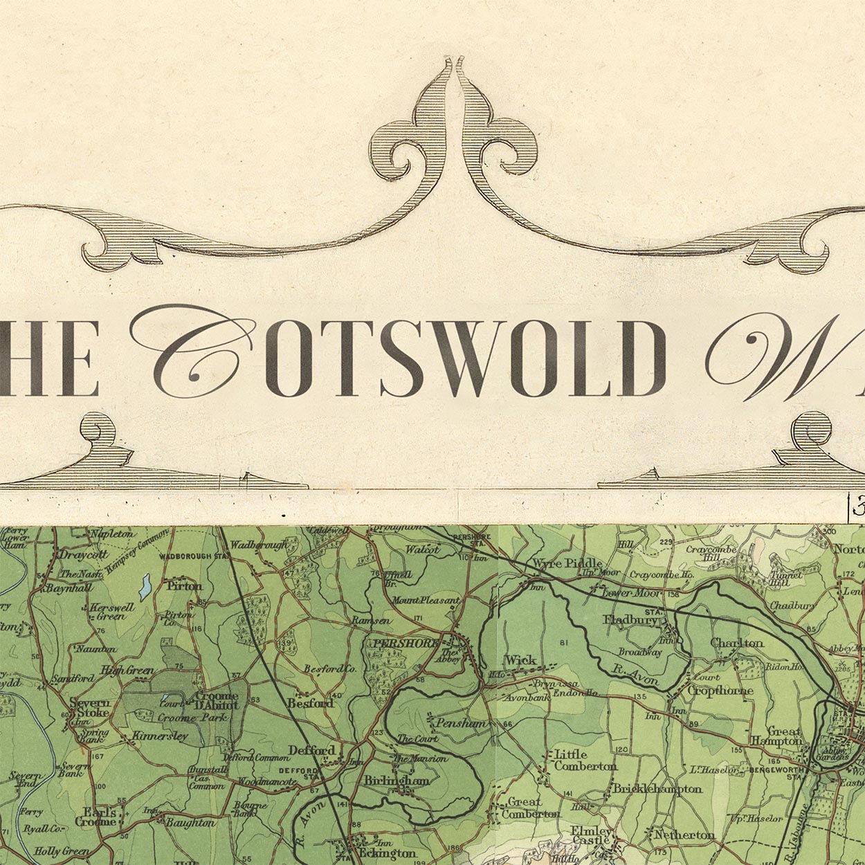 Old Map of The Cotswold Way by Bartholomew and The Unique Maps Co.