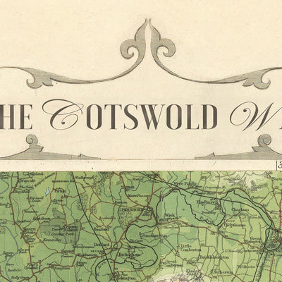 Old Map of The Cotswold Way by Bartholomew and The Unique Maps Co.
