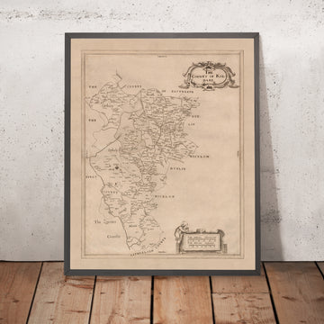 Old Map of County Kildare by Petty, 1685: Kildare, Naas, Maynooth, Castledermot, Monasterevan
