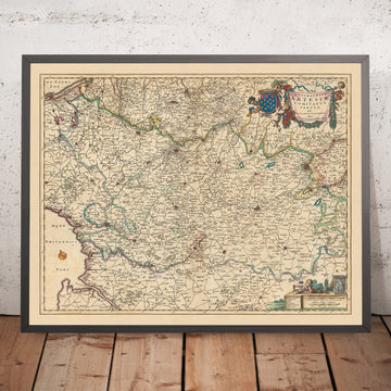 Alte Karte des Kreises Artois von Visscher, 1690: Calais, Arras, Béthune, Douai, Caps et Marais d&