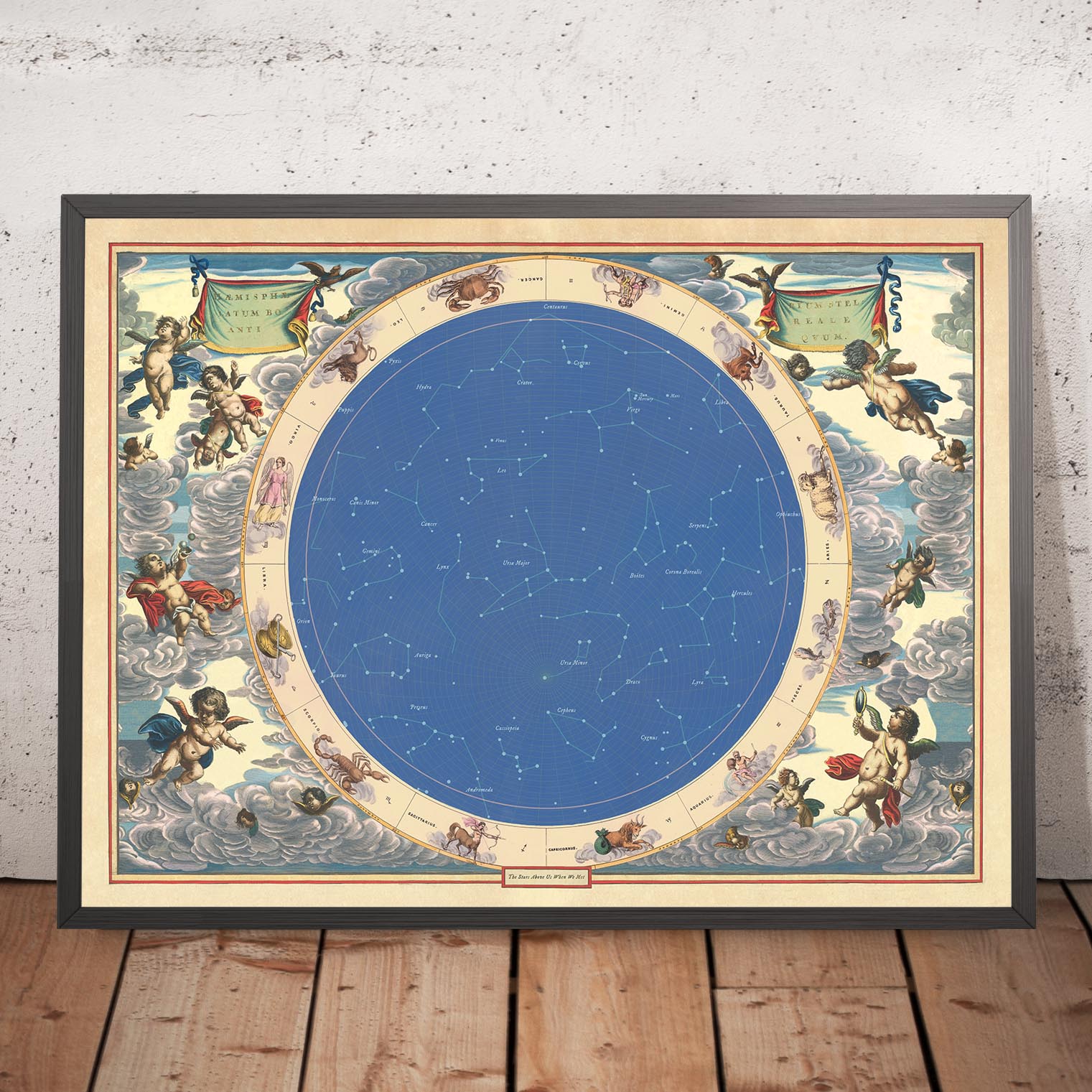 Rectangularstar Map Narit Personalised Old Star Map: Custom Celestial Chart for Specific Date, B ...
