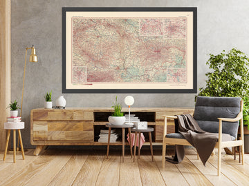 Mapa antiguo de Checoslovaquia, 1967: Praga, Bratislava, Brno, Ostrava, Parque Nacional de Krkonoše