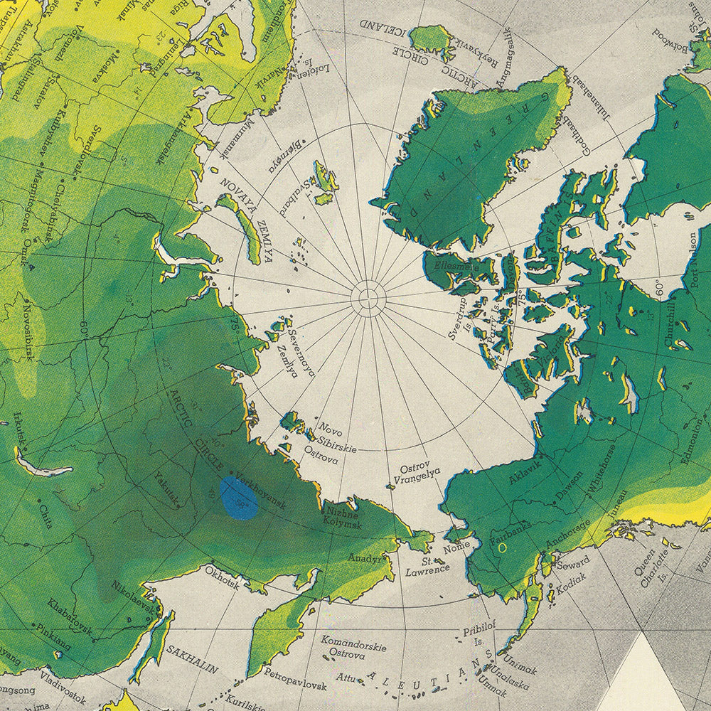 Dimaxian Map Old Dymaxion Airocean World Map by Buckminster Fuller, 1954: Icosahedr ...