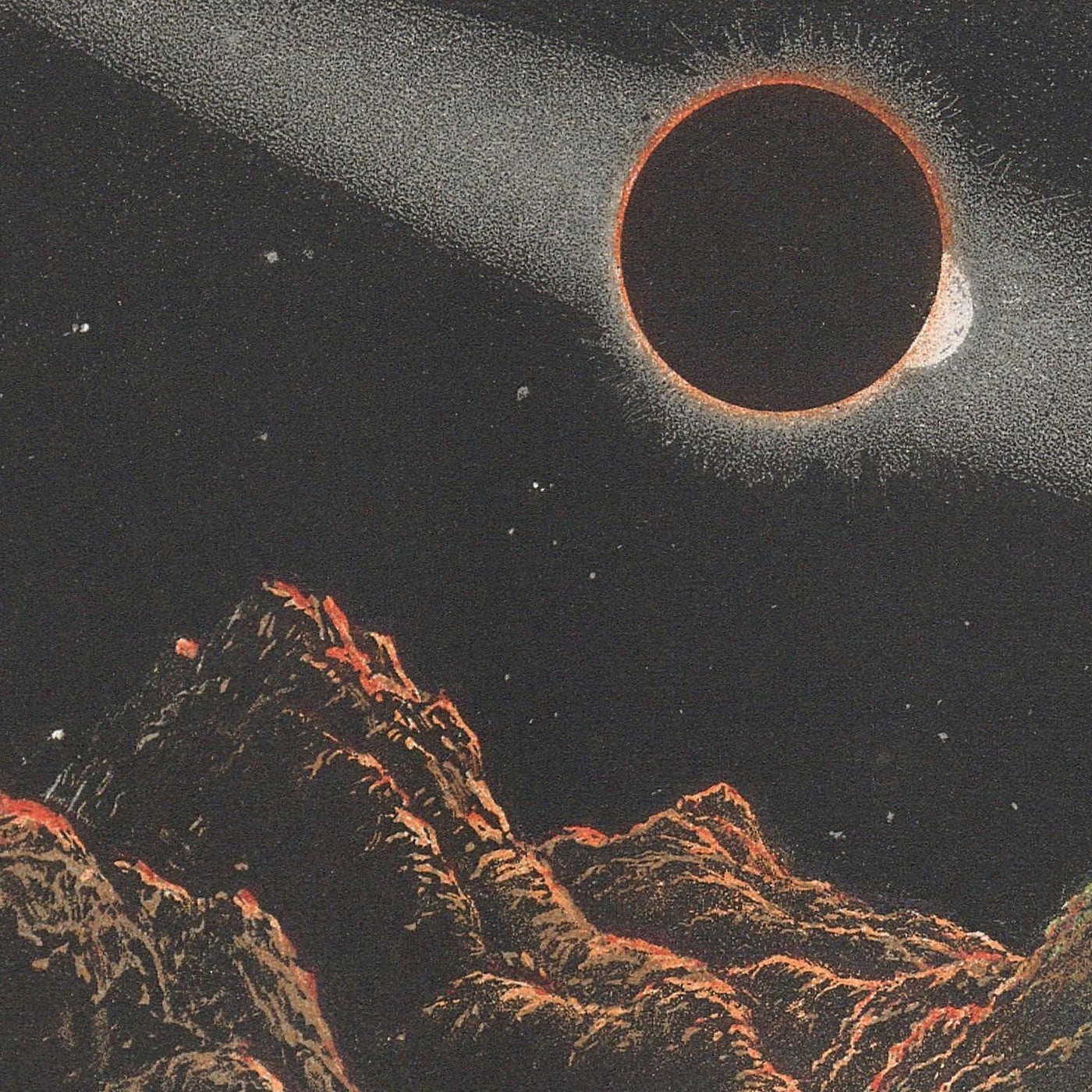 Eclipse Of The Sun By The Earth, As It Would Appear As Seen From The Moon by James Nasmyth, 1874
