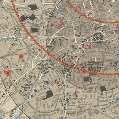 Old School Map of Edinburgh by Abercrombie, 1946: Authority & Non-Authority Education and Pupils