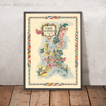 Vecchia mappa pittorica dell&