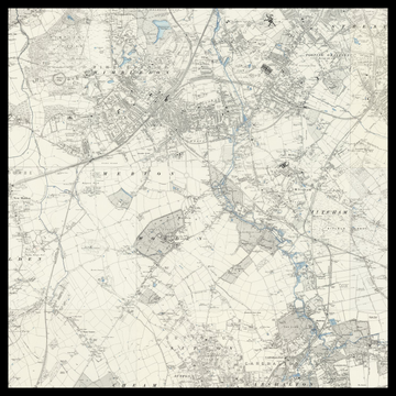 Una vecchia mappa Ordnance Survey del Borough of Merton