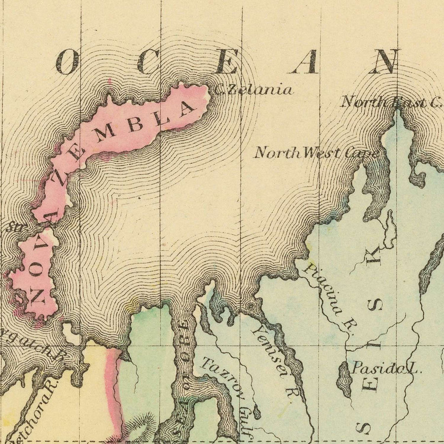 Mappa del Mondo Mercatore Antica Centrata sull&