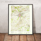 Old Map of Carlisle, Pennsylvania by USGS, 1952 – Dickinson College & U.S. Army War College
