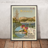 Monaco Travel Poster: Bains de mer d’Été & d’Hiver by Frédéric Hugo d’Alési, 1896