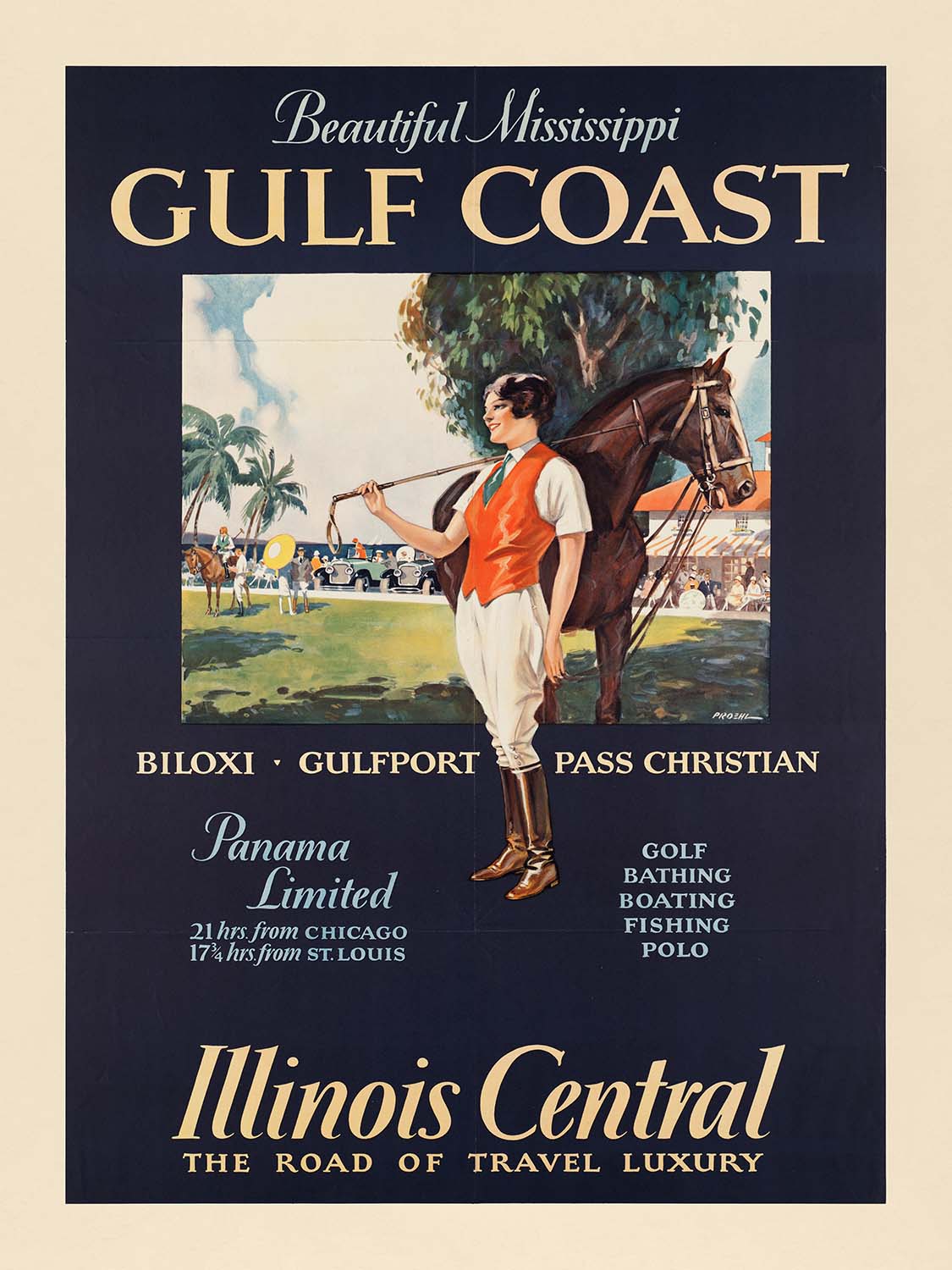 Mississippi Gulf Coast Travel Poster by Paul Proehl