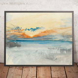 Coucher de soleil sur l’eau par Turner, 1820 