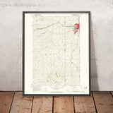 Old Map of Moscow, Idaho by USGS, 1964 – University of Idaho & Palouse River
