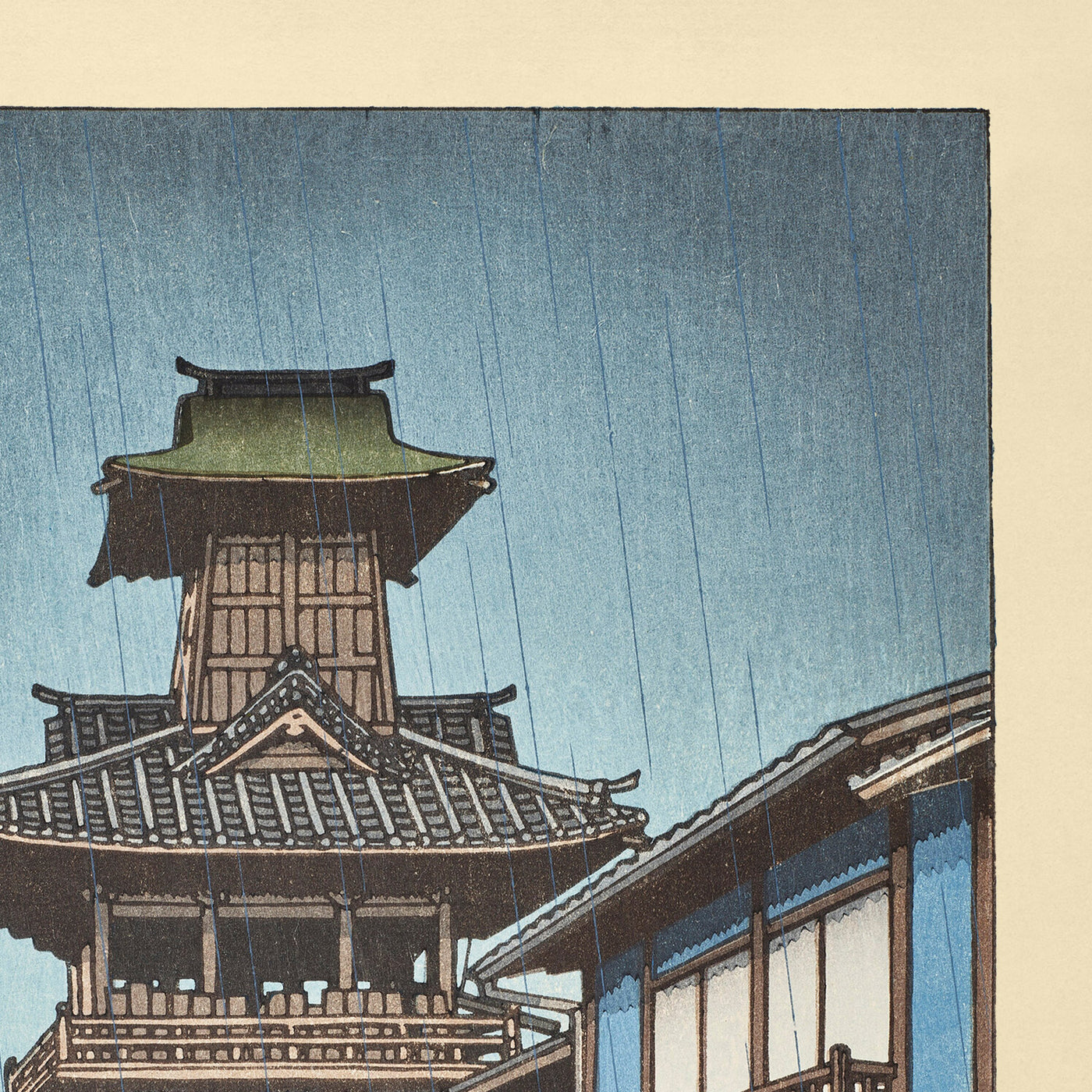 Bell Tower at Okayama by Hasui Kawase 1935