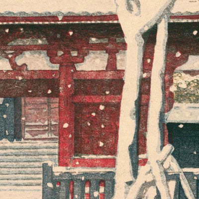 Snow in Shiba Park by Hasui Kawase, 1935