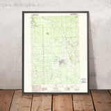 Map of Sisters, Oregon by USGS, 1988 – Deschutes National Forest & Ford Creek