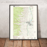 Map of Salmon, Idaho by USGS, 1989 – Salmon River & Lemhi River