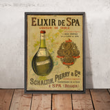 Elixir de Spa Vintage Liqueur Poster, 1880