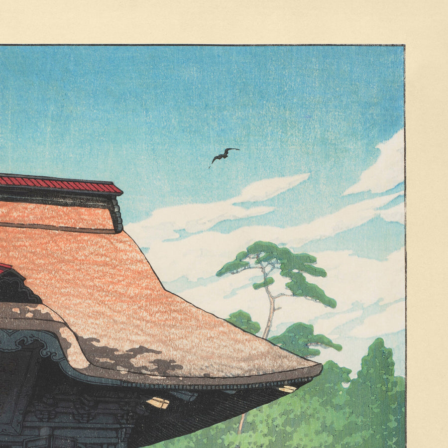 Temple Kenchoji à Kamakura par Hasui Kawase 1935 