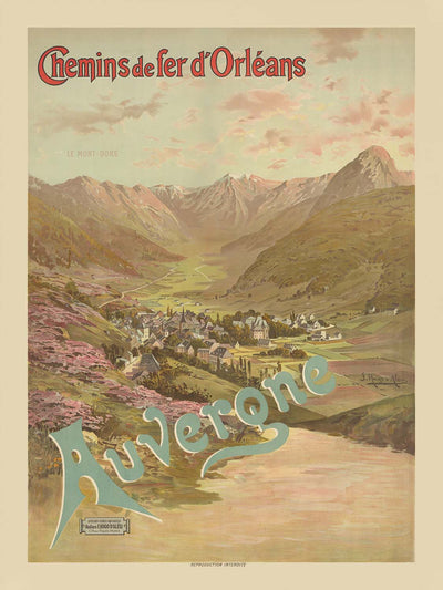 Le Mont-Dore Travel Poster: Chemins de Fer d’Orléans by Frederic Hugo d’Alési, 1898