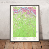 Old Map of Charleston, West Virginia by USGS, 1958 – South Charleston, Kanawha River & Elk River